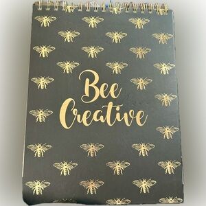 Bee Creative Hardcover Black and Gold Notebook Sketchbook & Journal 10.5x9